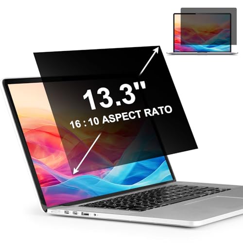 LILIONGTH 13.3 Inch Laptop Privacy Screen Protector, 16:10 Widescreen Display Privacy Filter Screen Protector for 13.3