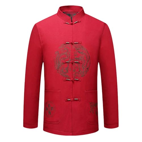 Manteau d'hiver pour homme à motif ethnique et doublure polaire