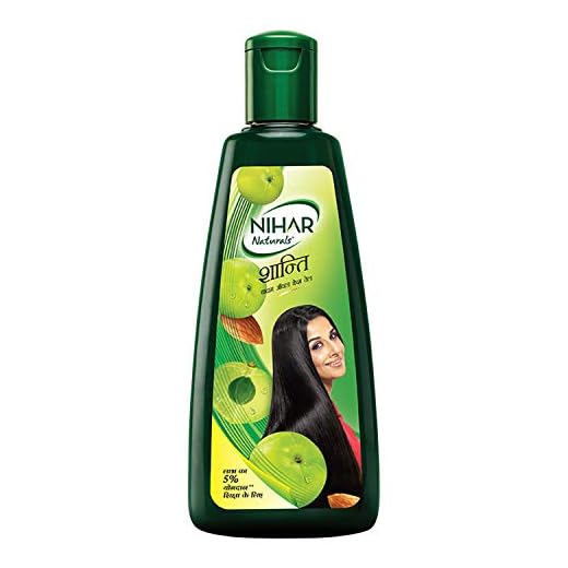 Nihar Shanti Amla and Badam Hair Oil, For Black, Silky and Stronger Hair,500 ml