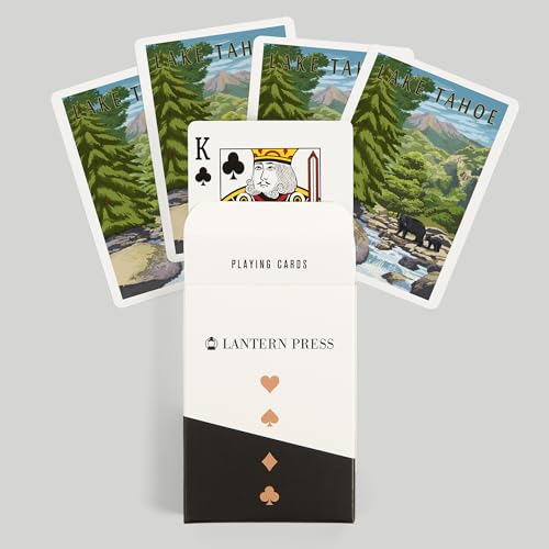 Lantern Press Lake Tahoe, naipes póker 52 cartas miniatura 6
