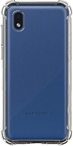 Image of BOXXO Flexible Back Cover for Samsung Galaxy A01 Core | Back Cover Transparent Clear Shockproof Case Four Corner Protection | Slim Protective Mobile Phone Cover for Samsung Galaxy A01 Core