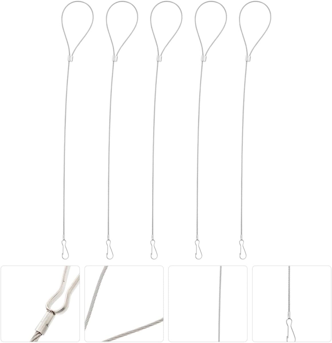 PAREKS 10 Pcs Stainless Steel Cable Stainless Cable Metal Cable Metal Fence Home Door Locks Safety Latch Cable Protective Latch Cable Pull gate Latch Cable for Yard Dedicated Pull wire/2381