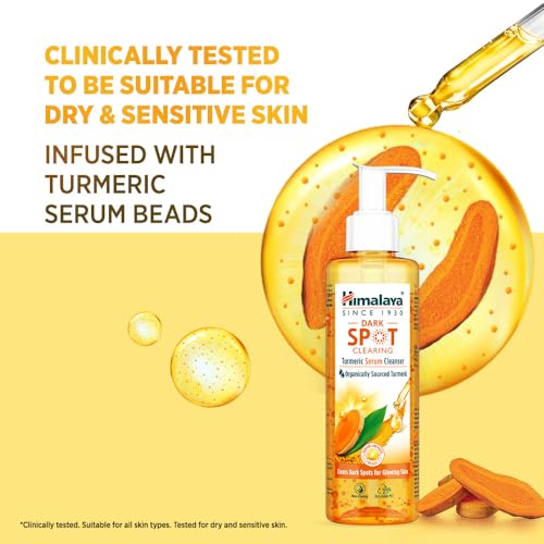 Image of Himalaya Turmeric Serum Cleanser | Niacinamide + Vitamin E + Serum Infused Facewash| Clears dark spots for glowing skin | 180ml