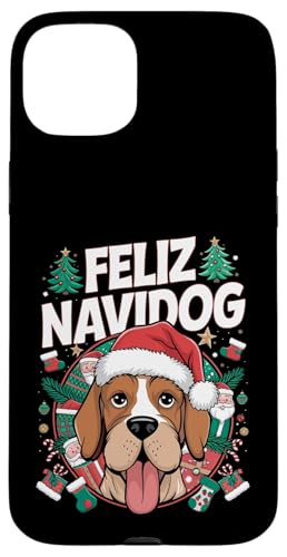 Feliz Navidog - �ʔ����N���X�}�X���̑ʟ����B �X�}�z�P�[�X iPhone 15 Plus �p
