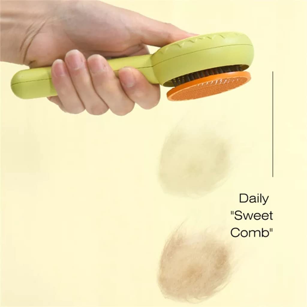 Pet Groomer Peine Perro Depilación Cepillo Cepillo De Cuidado Perro De Pelo Largo Peine Autolimpiante Suministros Para Mascotas Suministros Para Perros (Color : B, Size : One Size) (B One Size)