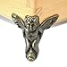 12 Pcs Vintage Bronze Wood Case Metal Legs Decorative Angel Shape Jewelry Box Feet Copper Toolbox Support Foot Antique Retro Gift Chest Corner Protector Medium Size (Length:1-3/4