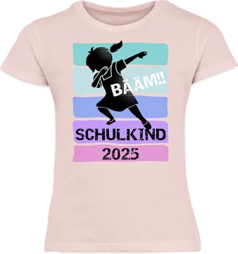 T-Shirt Schulanfang - Einschulung - Bääm!! Schulkind 2025 Mädchen - 128...