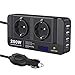 Produktbild 200W KFZ Spannungswandler 12V auf 230V LEICESTERCN Auto Wechselrichter Stromwandler Power Inverter Autoadapter Mit LCD-Echtzeitanzeigespannung 2 EU Steckdose 4 USB Anschlüsse für Auto Reisen Urlaub