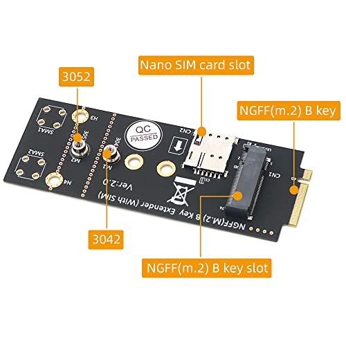 Adaptateur M.2 Key B avec emplacement carte SIM pour module 4G 5G HLT - 2