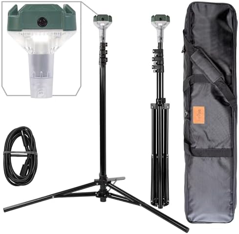 Devos Outdoor | LightRanger 800 Lumen Rechargeable Telescoping LED Lantern | 30 Hour Run Time | Illuminates a 40 Foot Diameter Area | 2 Pack with Padded Case
