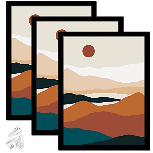 ijuerybai 22,9 x 30,5 cm schwarzer Bilderrahmen, Hochtransparent für Fotocollage 22,9 x 30,5 cm, 3 Stück, Poster auf Leinwand… – Ansicht 1
