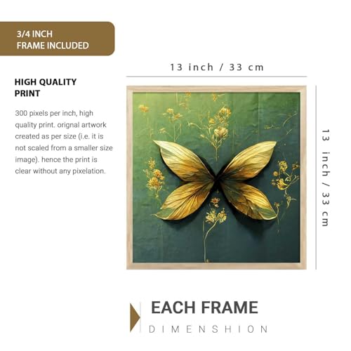Image of kotart Aesthetic Modern Wall Decor Paintings with Frame for Home Decoration - Painting for Living Room Bedroom - Painting for Wall Decoration Set of 4 (Art 7, Big (13x17 or 13x13 inch))