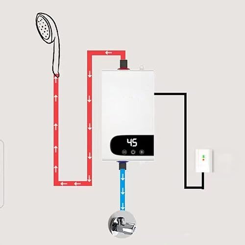 Miniatura 8 de Calentador de agua caliente instantáneo eléctrico Ducha eléctrica sin tanque grifo de agua caliente cocina baño calentador de agua instantáneo grifo
