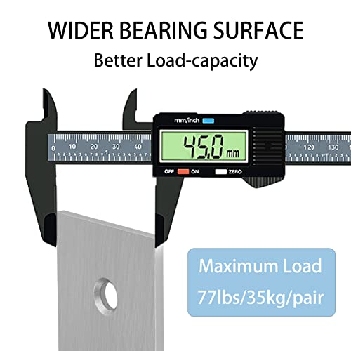Image of YUMORE Shelf Bracket, 7 Inch L Brackets Heavy Duty, Stainless Steel Shelf Supports Wall Mounted for Floating Shelves, 4 Pack