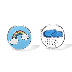 Mode Regenboog Manchetknopen Art Foto Glas Cabochon Handwerk Shirt Mouw Knopen Jongens Man Bruidegom Bruiloft Accessoires
