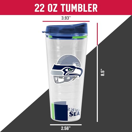 Image of Rico Industries NFL Football Double Wall Classic 16oz Or 20oz Tritan Tumbler W Lid