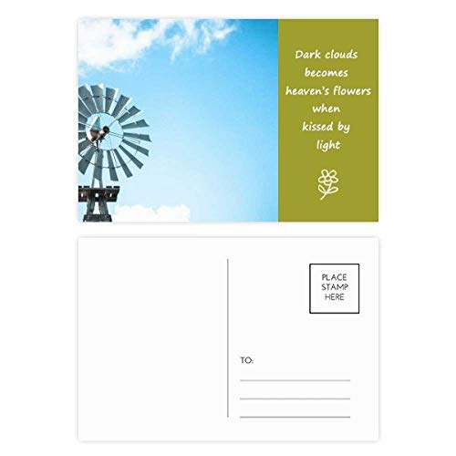 Carte postale moulin à vent blanc lot de 20 cartes correspondance paysage