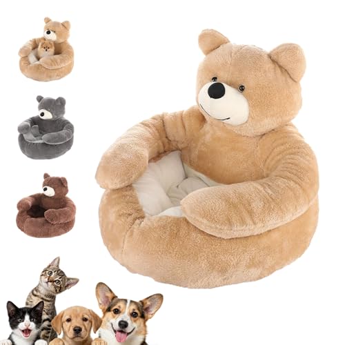 New 2026 Teddy Bear Dog Bed, Cute Bear Hug Design with Arms,Soft and Comfortable Pet Bed with Anti-Slip Bottom, Puppy Bed 2026fo