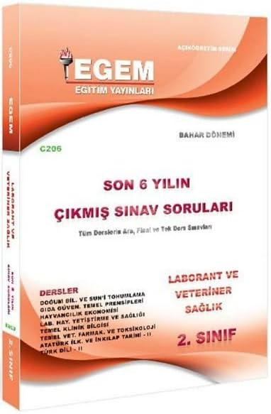 2. Sınıf Laborant ve Veteriner Sağlık Son 6 Yılın Çıkmış Sınav Soruları - Kod C206