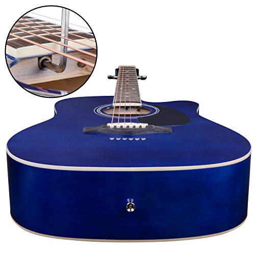 Image of JUAREZ Arpeggio 41 Inch Acoustic Guitar Kit, JRA41SP-BL Spruce Top, Rosewood Fretboard & Bridge, Truss Rod, Chrome Die Cast Machine Tuners, Blue
