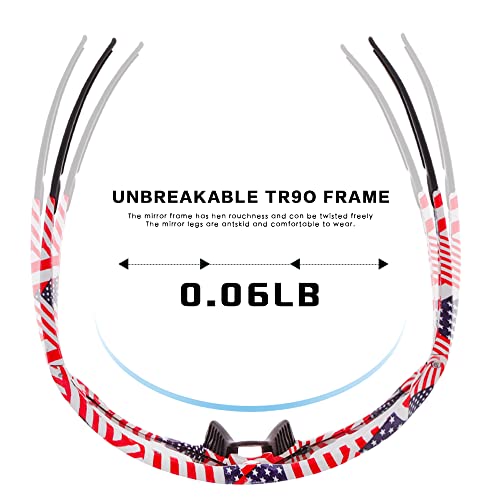 Polarized Cycling Glasses, Sports Sunglasses For Cycling Men Women, Wrap Around Sunglasses For Baseball Running Fishing Golf (C06) #TOP5