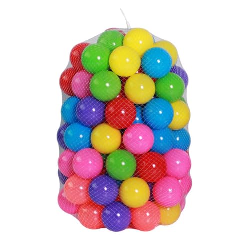 Introti 50 bolas de plástico coloridas para niños, reutilizables para interiores y exteriores con...