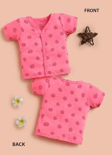 Image of LuvLap Baby Boys & Girls Regular Fit 100% Cotton Half Sleeve Jhabla Pack of 4
