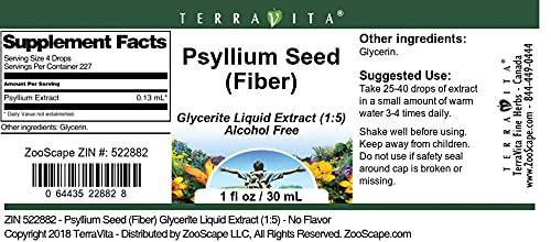 Miniatura 4 de Extracto líquido de glicerita de semillas de psyllium (fibra) (15), sin sabor (1 oz, ZIN 522882) - Paquete de 3