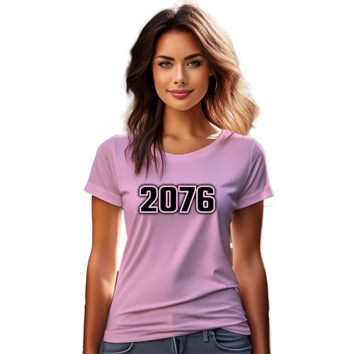 T-Shirt pour femme rose clair en textile premium édition 2076