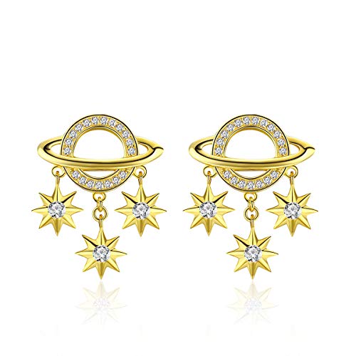 Boucles d'oreilles argent 925 galaxie comète au raffinement intemporel