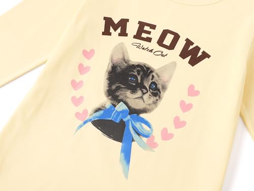 Image of Girls Long Sleeve T-Shirt Cute Versatile Basic Casual Top Size 6-18 | Soft Stretchy Tee for All Day Comfort, Versatile Layering Top for Cold Days, Cute Casual Style for Girls, Durable Easy Care