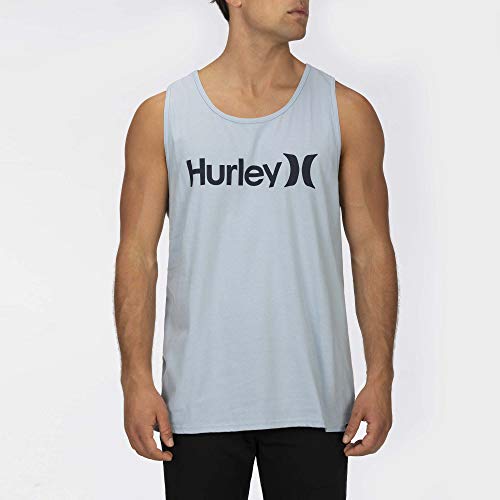 Hurley Men's One & Only Graphic Tank Top, Light Armory Blue/(Obsidian), XX-Large
