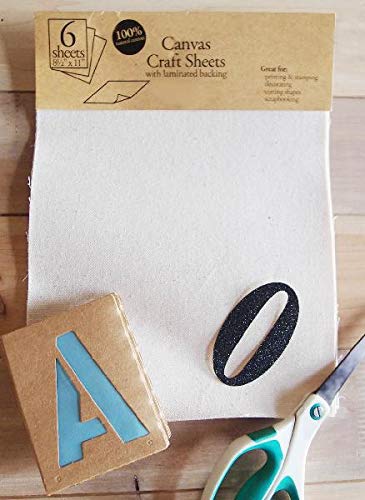 6-Sheets Canvas Crafts Sheets 100% Natural Canvas 8 1/2" x 11" (WXL)