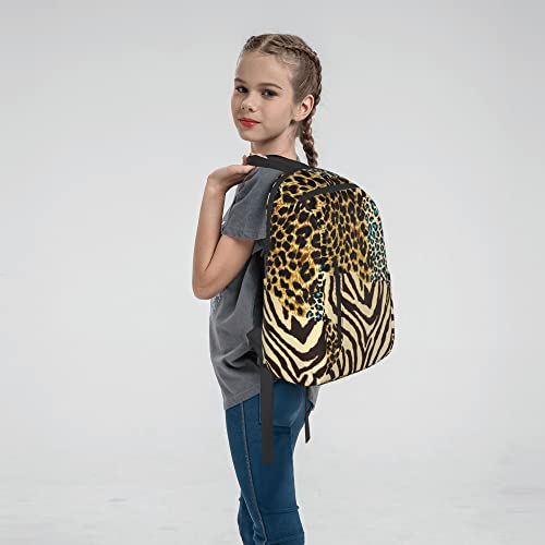 Fufumall Animal Zebra Tiger Leopard Print Student Backpack For Boys Girls, Fashion Cute Campus Bookbag Travel Bags Tablet Daypack Shoulder Bag For College Hiking Camping Sports Vacation Picnic #TOP6