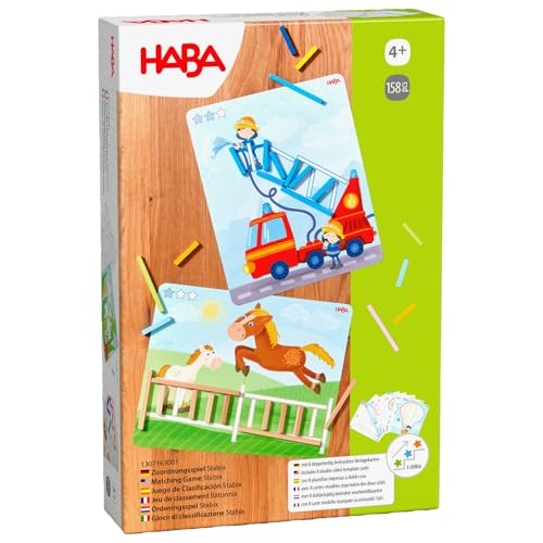 HABA- Zuordnungsspiel Juego de asignación Stabix, Multicolor (1307163001)