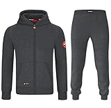 MOOSELINE Herren Jogginganzug Trainingsanzug Sportanzug mit Classic Red Patch (2XL, Dunkelgrau)
