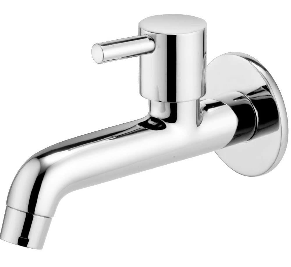 Jagger JBA212 Brass Long Body Taps for Bathroom/Kitchen Sink/Brass Taps for Home/Bathroom Bib Cock 1/2 Inch Spout Outlet (with Wall Flange and Teflon Tape) (Turbo Long Body)-image-48