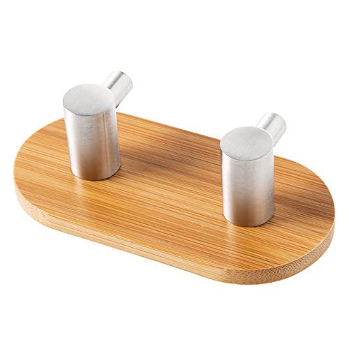 Kolorful Self Adhesive Hooks Towel Holder, Wall Mount Hook for Bathroom Home Kitchen Bedroom Coats Hats Keys Stick Hook Hanger - 1PCS (B - Double Hook) 3