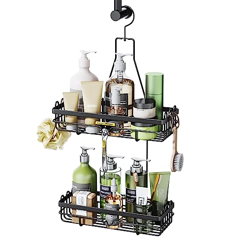 HapiRm Shower Caddy Hanging, No Drilling Stainless Steel Bathroom Organiser, 2 Tier Shower Shampoo Holder