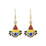 QUPENGXU Funny Clown Drop Dangle Earrings Cute Smiling Clown Earrings For Women (clown)