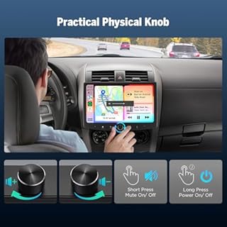 Eonon 10.1 inch Android 13 Car Stereo Radio Double Din 6+64GB 4G LTE GPS Sat NAV CarPlay Android Auto Bluetooth WiFi EQ Split screen screen mirroring with Rear View Camera UX6SK-PLUS