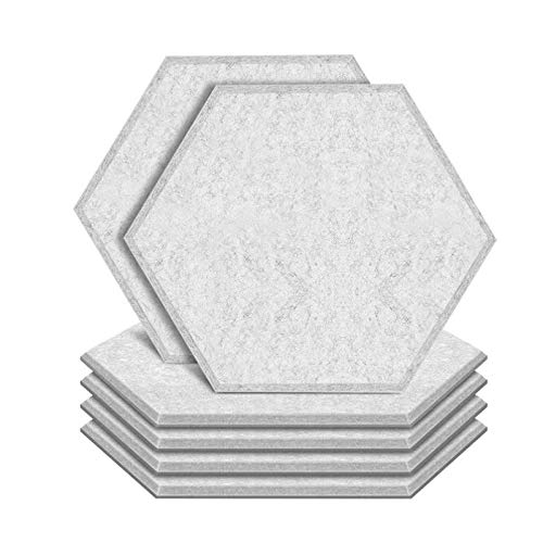 Lnfxkvva 6 almohadillas de aislamiento acústico para paneles acústicos, paneles de aislamiento acústico para decoración de paredes y tratamiento acústico