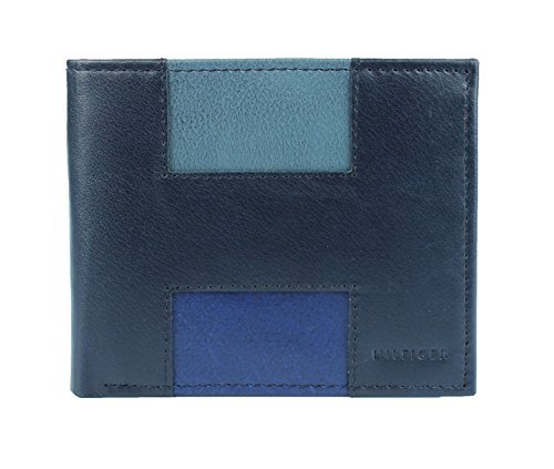 New Tommy Hilfiger Mens Leather Double Billfold Passcase Wallet