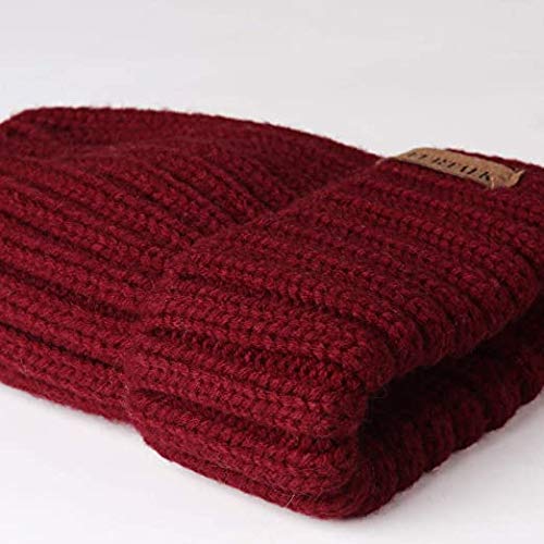 VKG Women's|Girl's Faux Fur Pom Pom Crochet Knitted Wool Skull Beanie Hat Cap (Red) 3