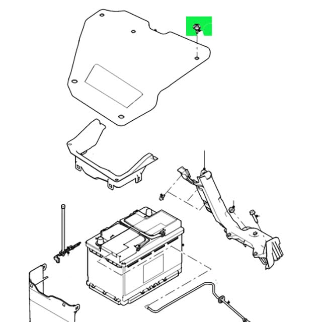 Land Rover Discovery Sport & 5 Akkuabdeckung Clips – 4 Stück, LR024316, 9mm