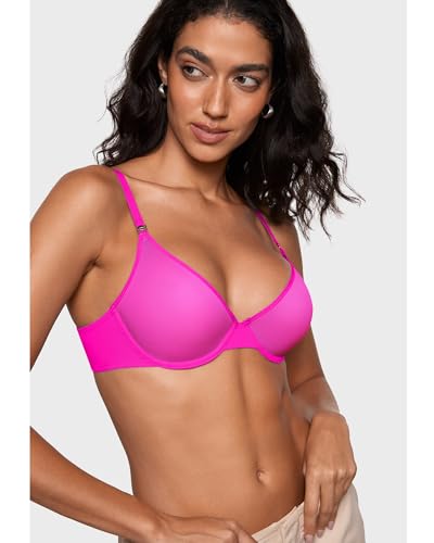 Image of INLYRIC Women's Cosnufy Sheer Balconette Bra Demi Unlined Plunge Mesh See Through Sexy Bras Underwire