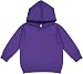 RABBIT SKINS Toddler Fleece Long Sleeve Hooded Pullover Sweatshirt with Side Seam Pockets, Purple, 5T/6T