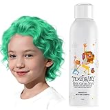 Tinte temporal verde para niños, color de pelo instantáneo y lavable, para niñas, niños, adolescentes, mujeres, hombres, para Halloween, cosplay, fiesta de disfraces, Navidad, 150 ml