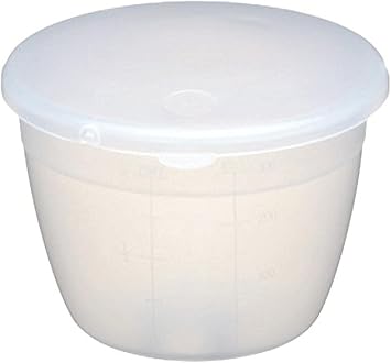 KitchenCraft Small Plastic Pudding Basin with Lid, 275 ml 0.5 Pints