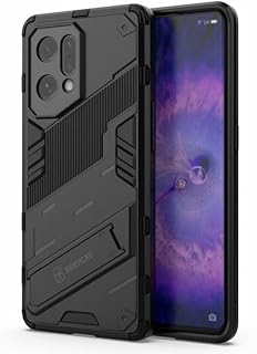 جراب حماية متوافق مع موبايل أوبو فايند X5، غطاء حماية بمسند مصقول شديد التحمل مقاوم للصدمات ومضاد للخدش والانزلاق مع حماية للكاميرا من جرابي شوب، أسود